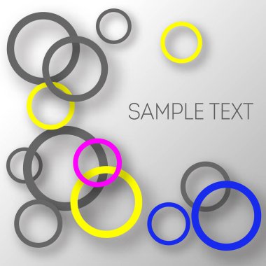 Çemberlerin soyut arkaplanı.