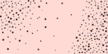 Soyut kahverengi ve gri yıldız konfeti