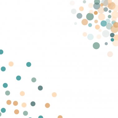 Beyaz arka plan konfeti şeffaf noktalar soyut.