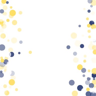 Altın, mavi konfeti şeffaf noktalar.