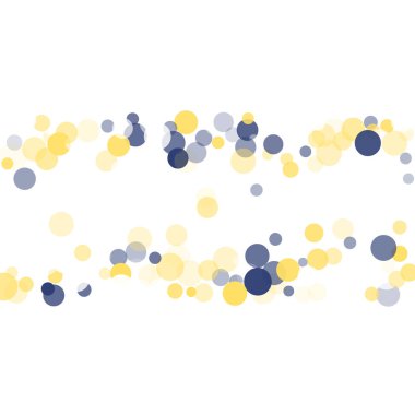 Altın, mavi konfeti şeffaf noktalar.