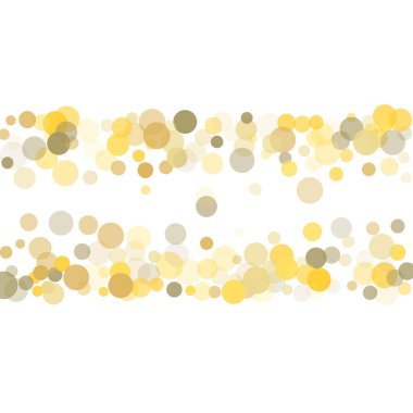 Beyaz zemin üzerine altın nokta konfeti.