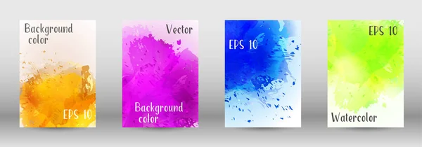 Design cover with a picture of watercolor spray. — Stock Vector