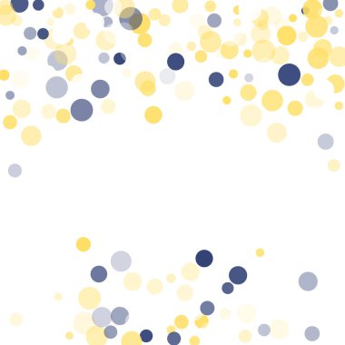 Altın, mavi konfeti şeffaf noktalar.