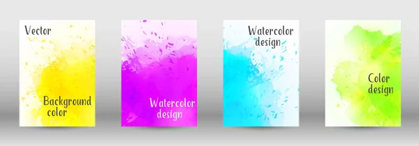 Capa de design com uma imagem de spray de aquarela . — Vetor de Stock