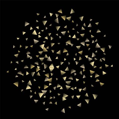 Altın düşen konfeti üçgenler