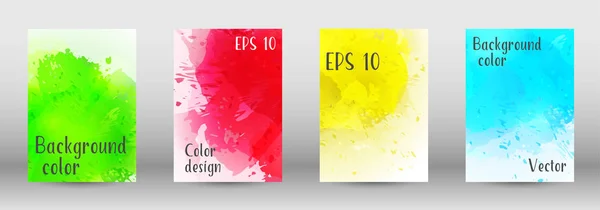 Design cover with a picture of watercolor spray. — Stock Vector