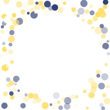 Altın, mavi konfeti şeffaf noktalar.