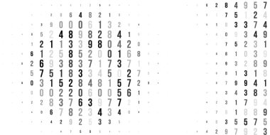 Soyut yarı ton doku numaraları ile.