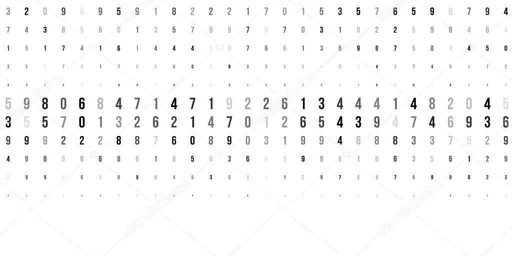 Abstract halftone texture with numbers.