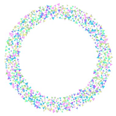 Beyaz zemin üzerine konfeti üçgenler.