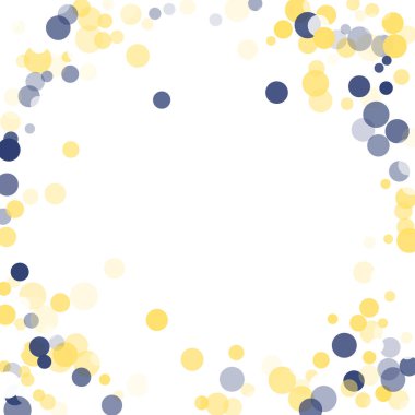 Altın, mavi konfeti şeffaf noktalar.