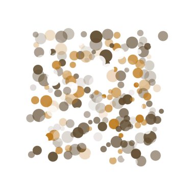 Altın, beyaz ve gri konfeti şeffaf noktalar.