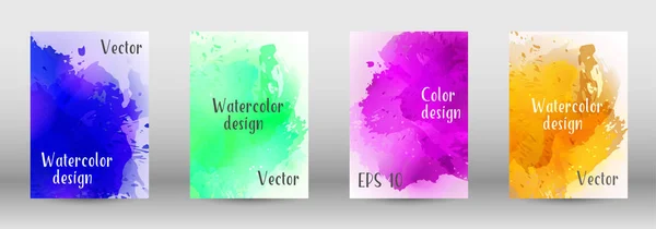 Cubierta de diseño con una imagen de aerosol de acuarela . — Vector de stock