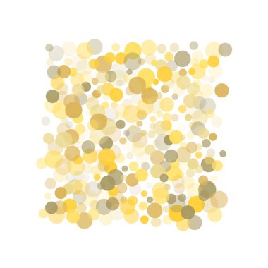 Beyaz zemin üzerine altın nokta konfeti.