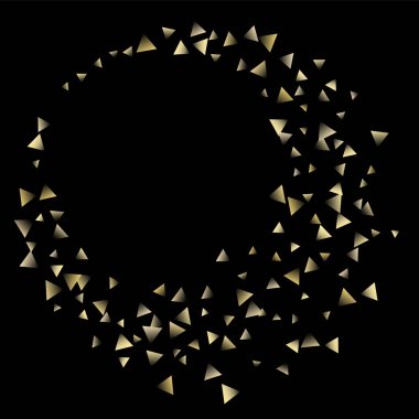 Altın düşen konfeti üçgenler