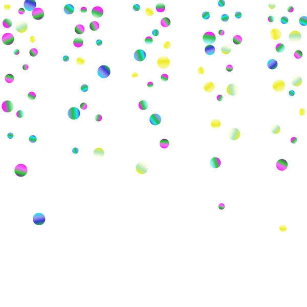 Los confeti-puntos coloreados se dispersan en un blanco — Vector de stock