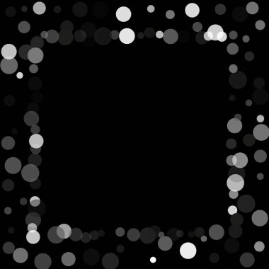  Siyah bir zemin üzerine gümüş glitter konfeti.