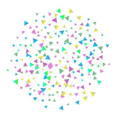 Beyaz zemin üzerine konfeti üçgenler.