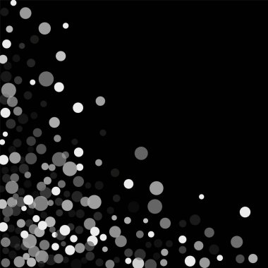 Siyah bir zemin üzerine gümüş konfeti.