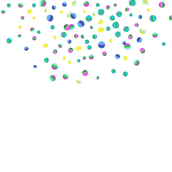Színes konfetti-pontok vannak szétszórva, fehér — Stock Vector