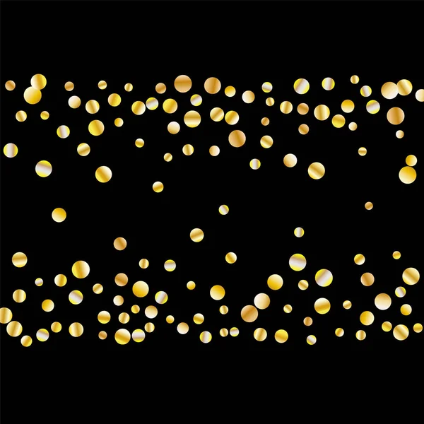 Золотые конфетти на черном фоне . — стоковый вектор