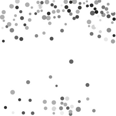 Beyaz bir arka plan üzerinde gümüş konfeti.