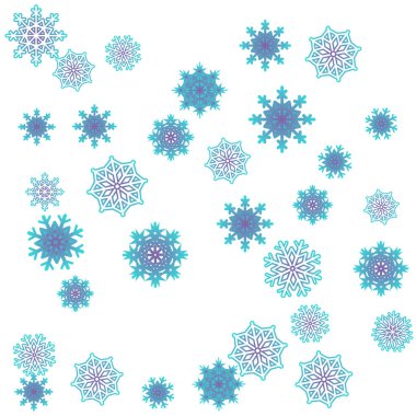 Düşen kar taneleri ile yeni yıl arka plan vektör