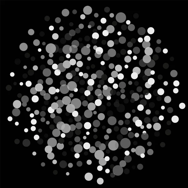 Silver confetti on a black background. — Stock Vector