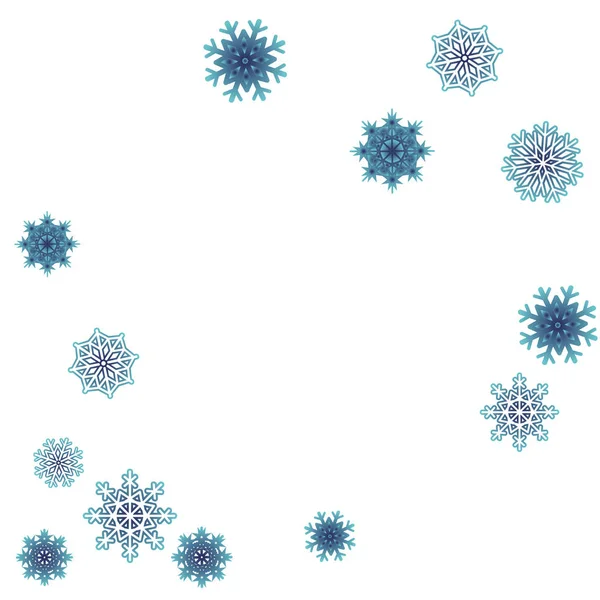 New Year background vector with falling snowflakes — Stock Vector