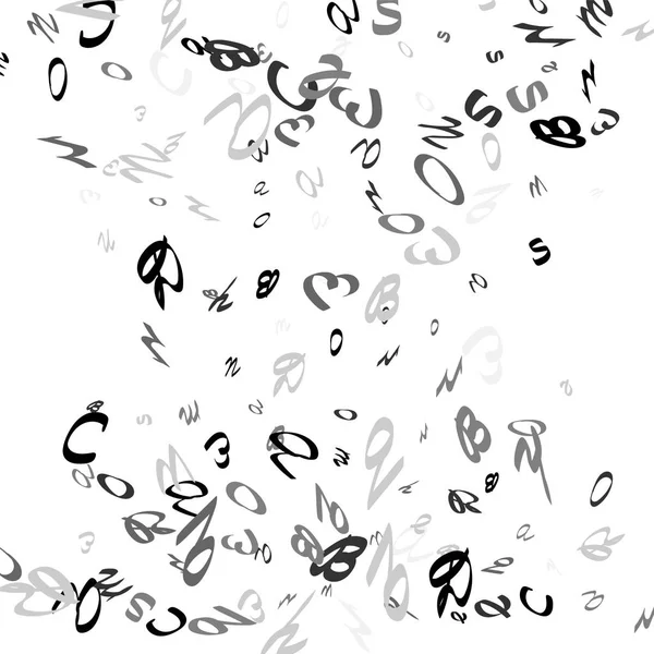 黑色手写字母的抽象背景 — 图库矢量图片