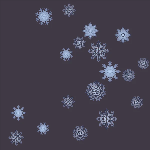 Año Nuevo vector de fondo con la caída de copos de nieve — Archivo Imágenes Vectoriales