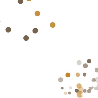 Altın, beyaz ve gri konfeti şeffaf noktalar.