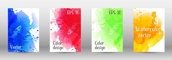 Design cover with a picture of watercolor spray. — Stock Vector