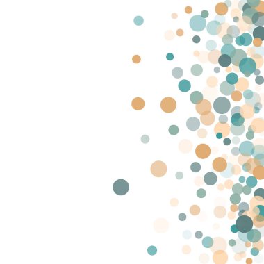 Beyaz arka plan konfeti şeffaf noktalar soyut.