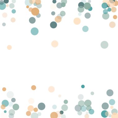 Beyaz arka plan konfeti şeffaf noktalar soyut.