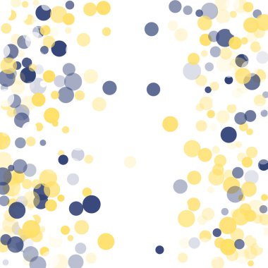 Altın, mavi konfeti şeffaf noktalar.