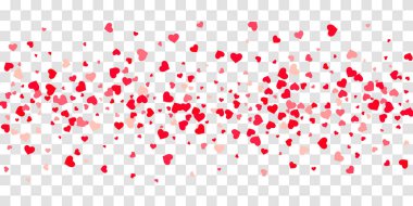 Kalp konfeti arka plan üzerine düşüyor.