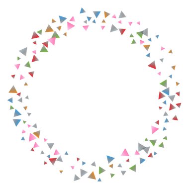 Beyaz zemin üzerine konfeti üçgenler.