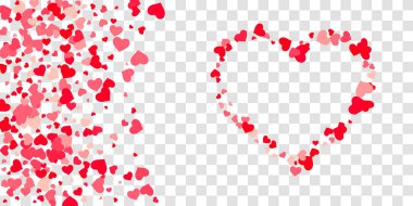 Kalp konfeti arka plan üzerine düşüyor.