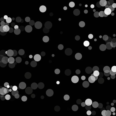  Siyah bir zemin üzerine gümüş glitter konfeti.