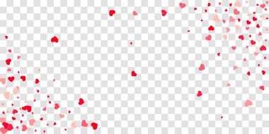 Kalp konfeti arka plan üzerine düşüyor.