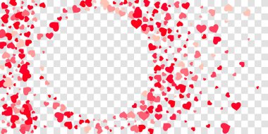 Kalp konfeti arka plan üzerine düşüyor.