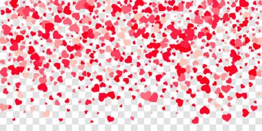 Kalp konfeti arka plan üzerine düşüyor.