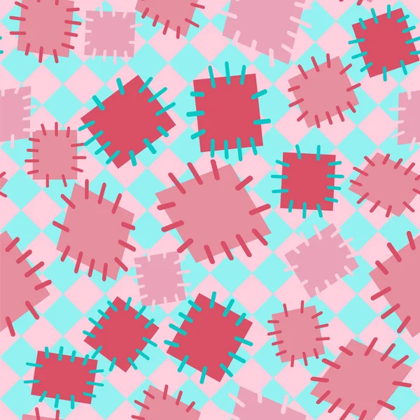 Modèle sans couture dans les patchs de couleur . — Image vectorielle