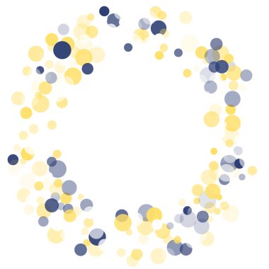 Altın, mavi konfeti şeffaf noktalar.