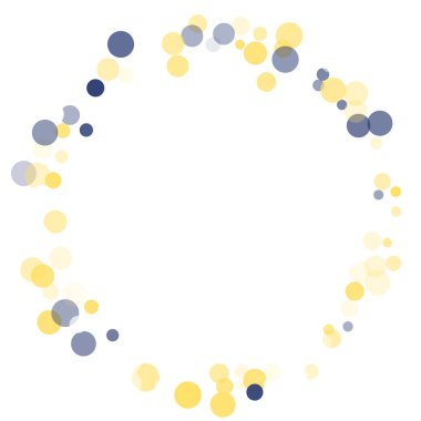 Altın, mavi konfeti şeffaf noktalar.