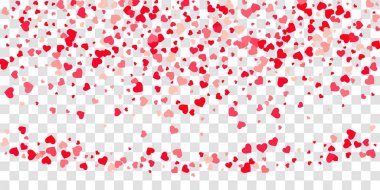 Kalp konfeti arka plan üzerine düşüyor.