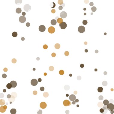 Altın, beyaz ve gri konfeti şeffaf noktalar.