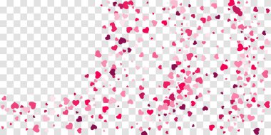 Kalp konfeti arka plan üzerine düşüyor.